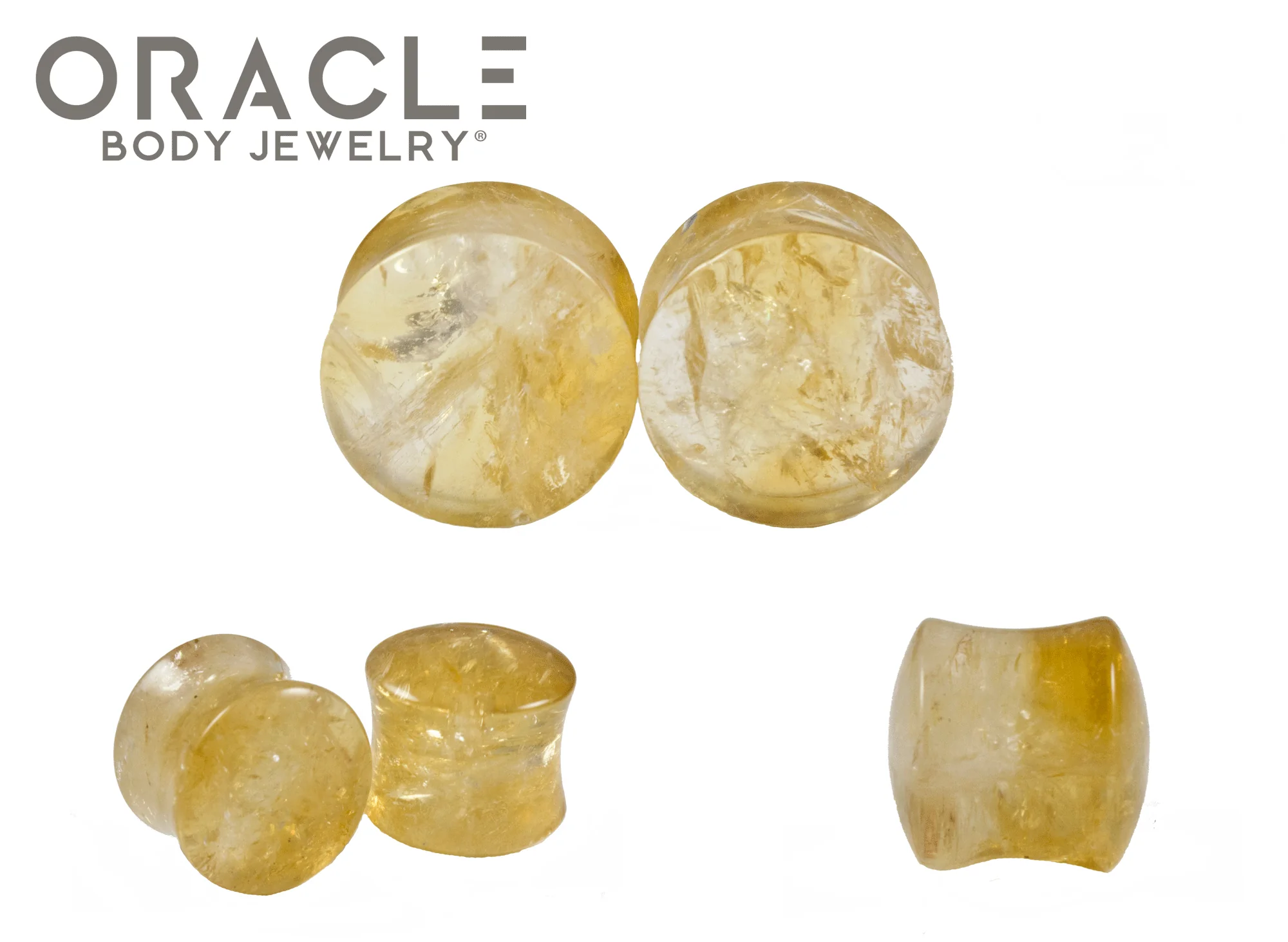 Citrine Double Flare Plugs - Image 2