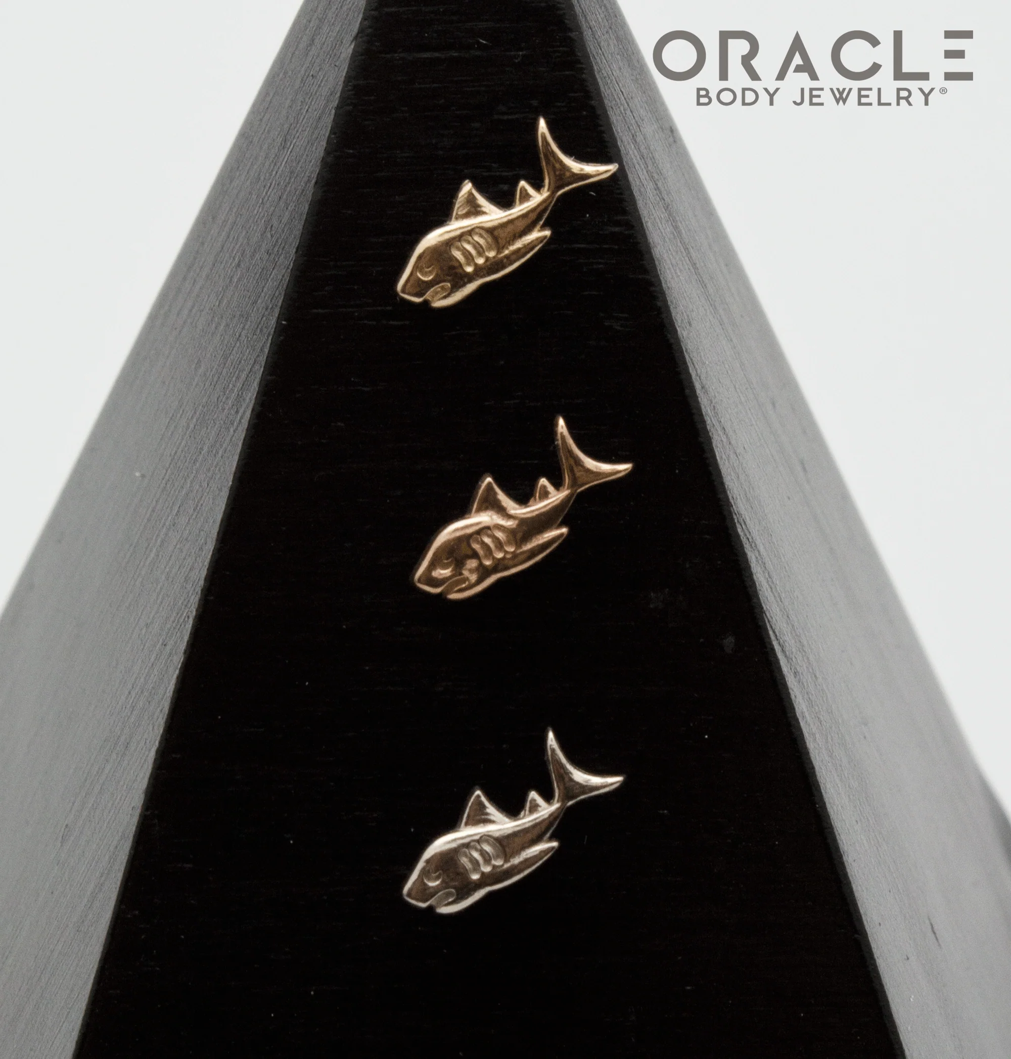 14k Gold Shark Threadless End