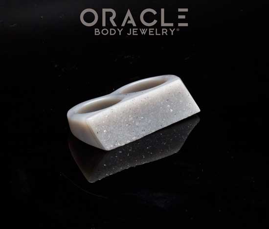 Druzy Agate Double Finger Ring Size 8 and 9 - Image 2