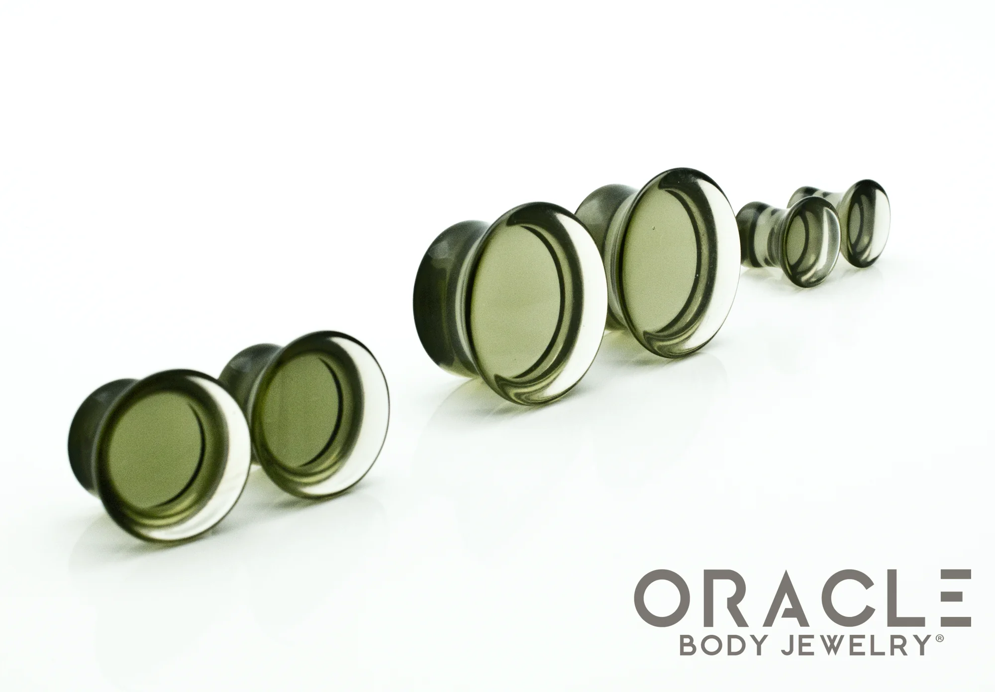 Grey Quartz Mayan Style Flare Plugs - Image 2