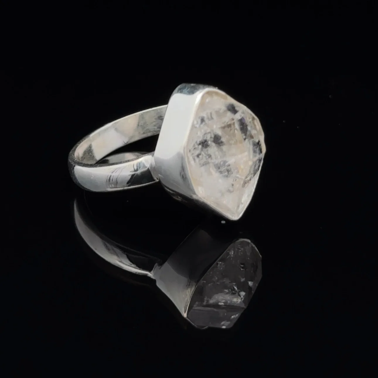 Sterling SIlver Herkimer Diamond Ring Size 7 - Image 2