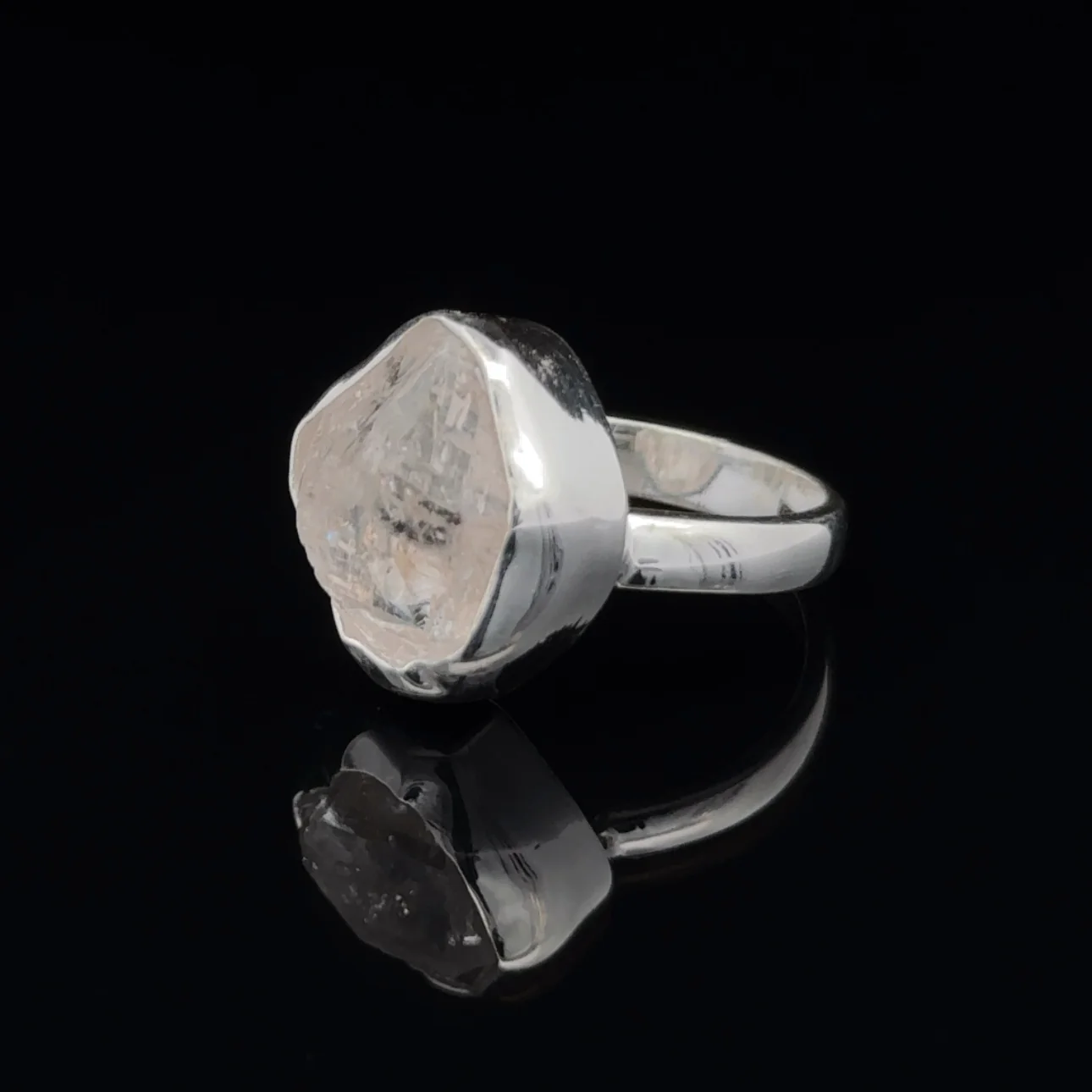 Sterling Silver Herkimer Diamond Ring Size 7 - Image 3