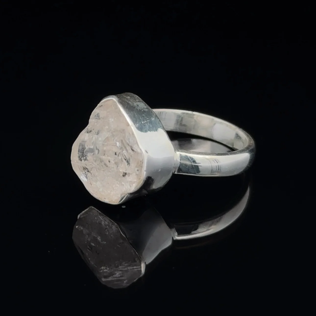 Sterling Silver Herkimer Diamond Ring Size 7 - Image 3
