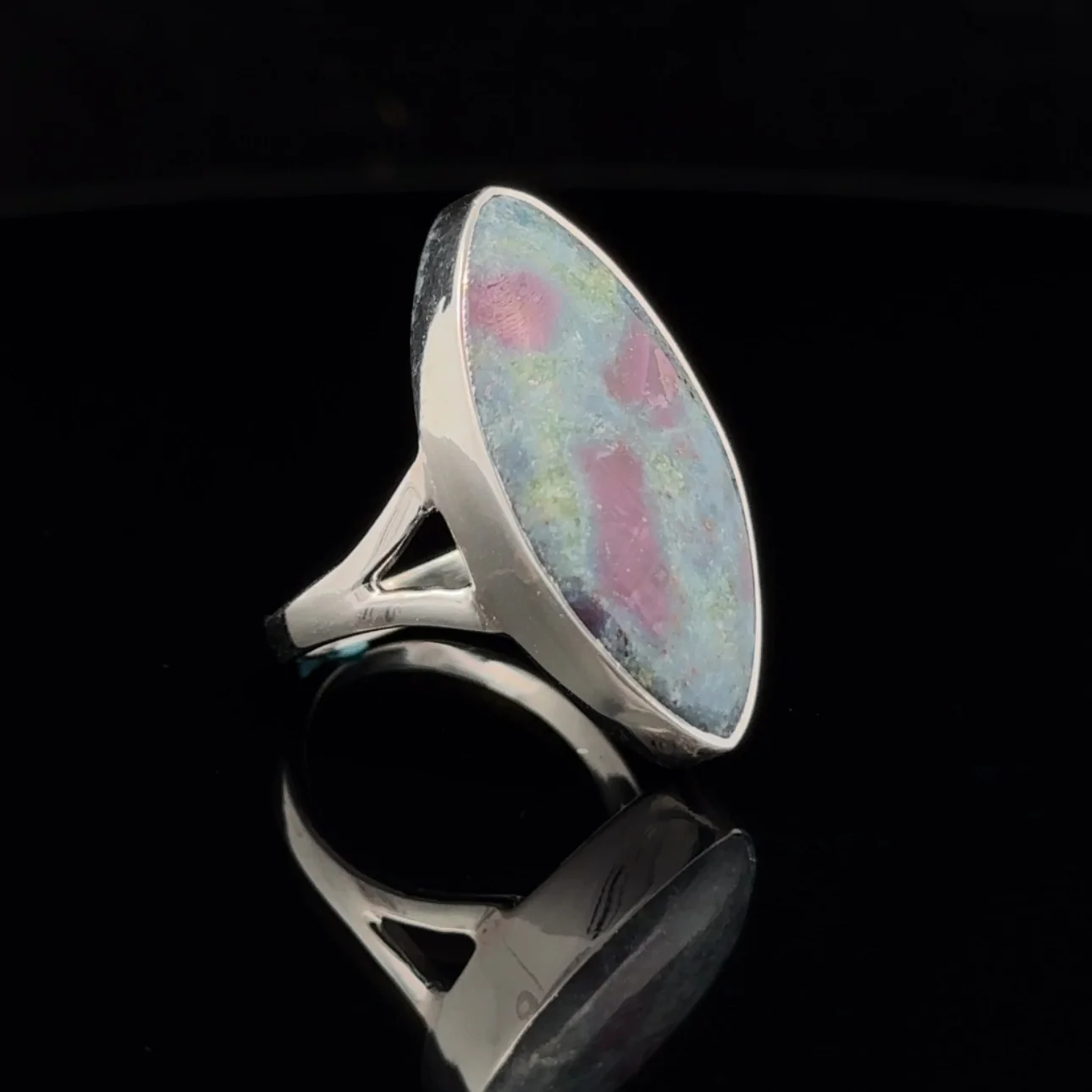 Sterling Silver Ruby In Kyanite Ring Size 6 - Image 2