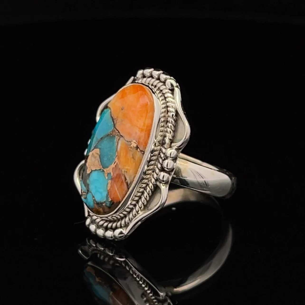 Copy of Sterling Silver Spiny Oyster Ring Size 6.5 - Image 3