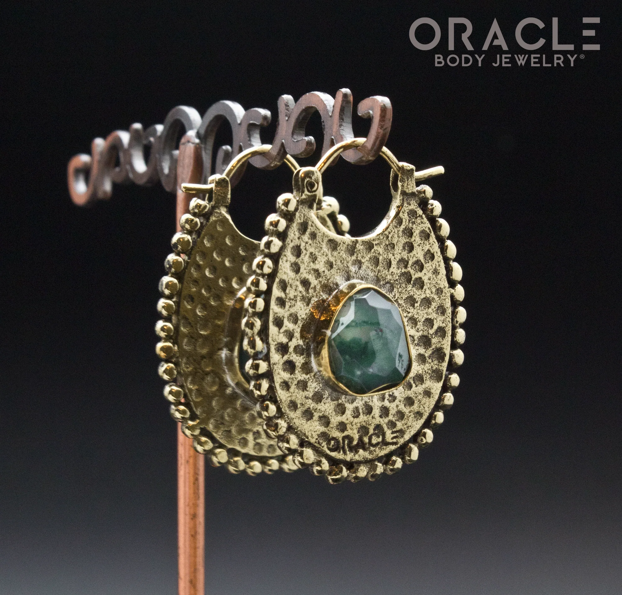 Coven with Free Form Faceted Moss Agate