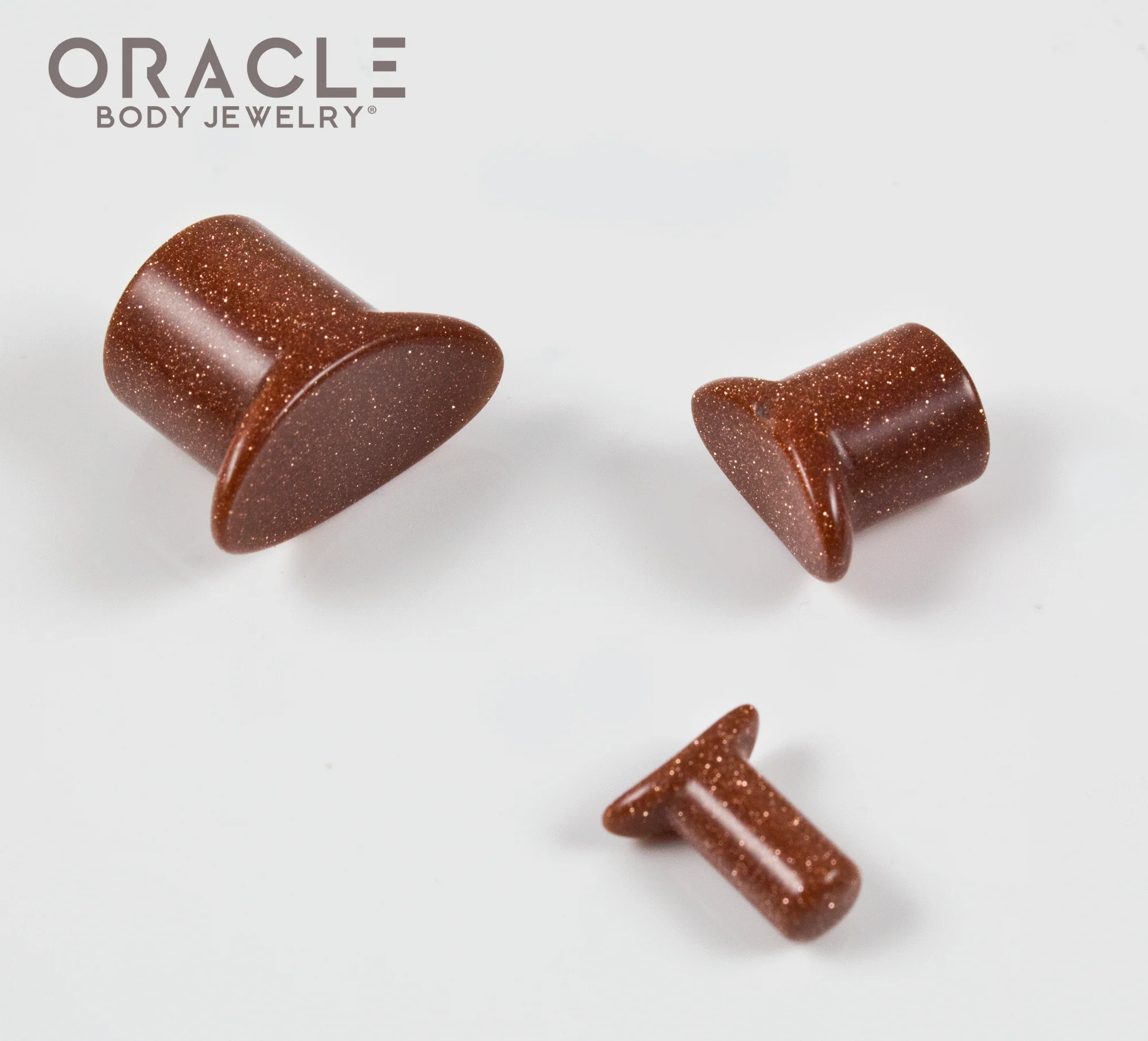 Cinnamon Goldstone Labrets 8g Through 1/2" - Image 3