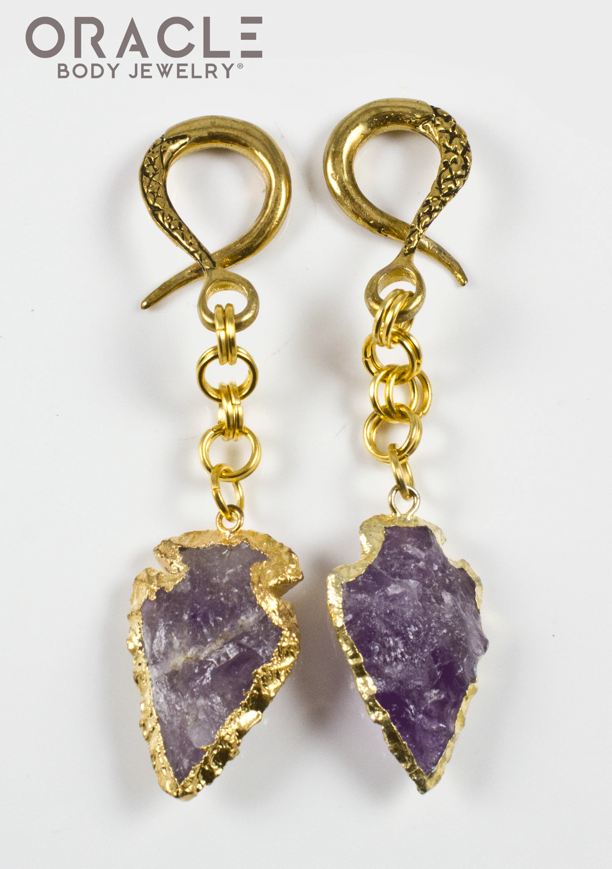Crossover With Gold Plated Amethyst Arrowheads - Image 2