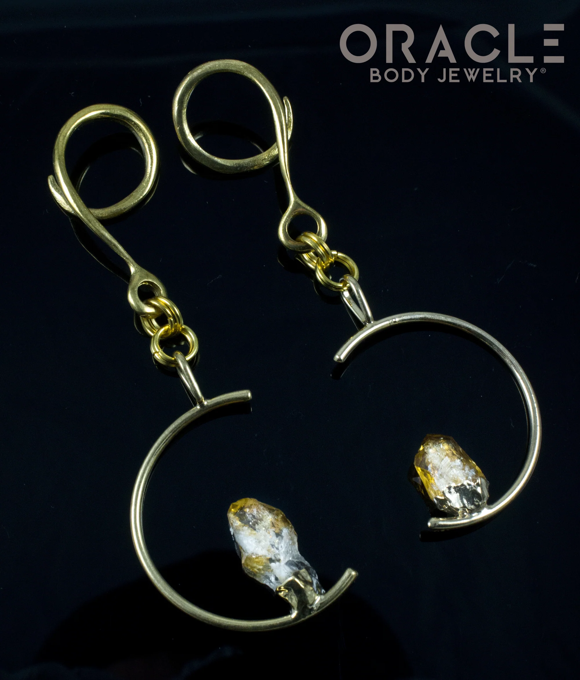 Crossover With Gold Plated Citrine