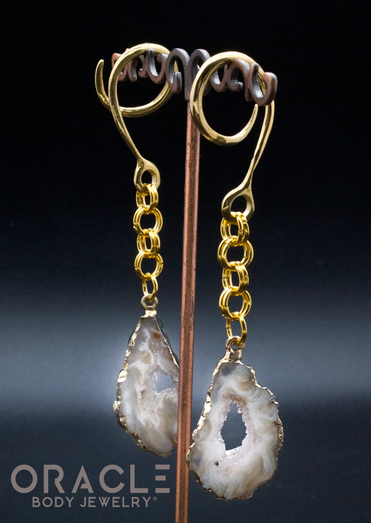 Crossover With Gold Plated Geode Agate Slices - Image 2