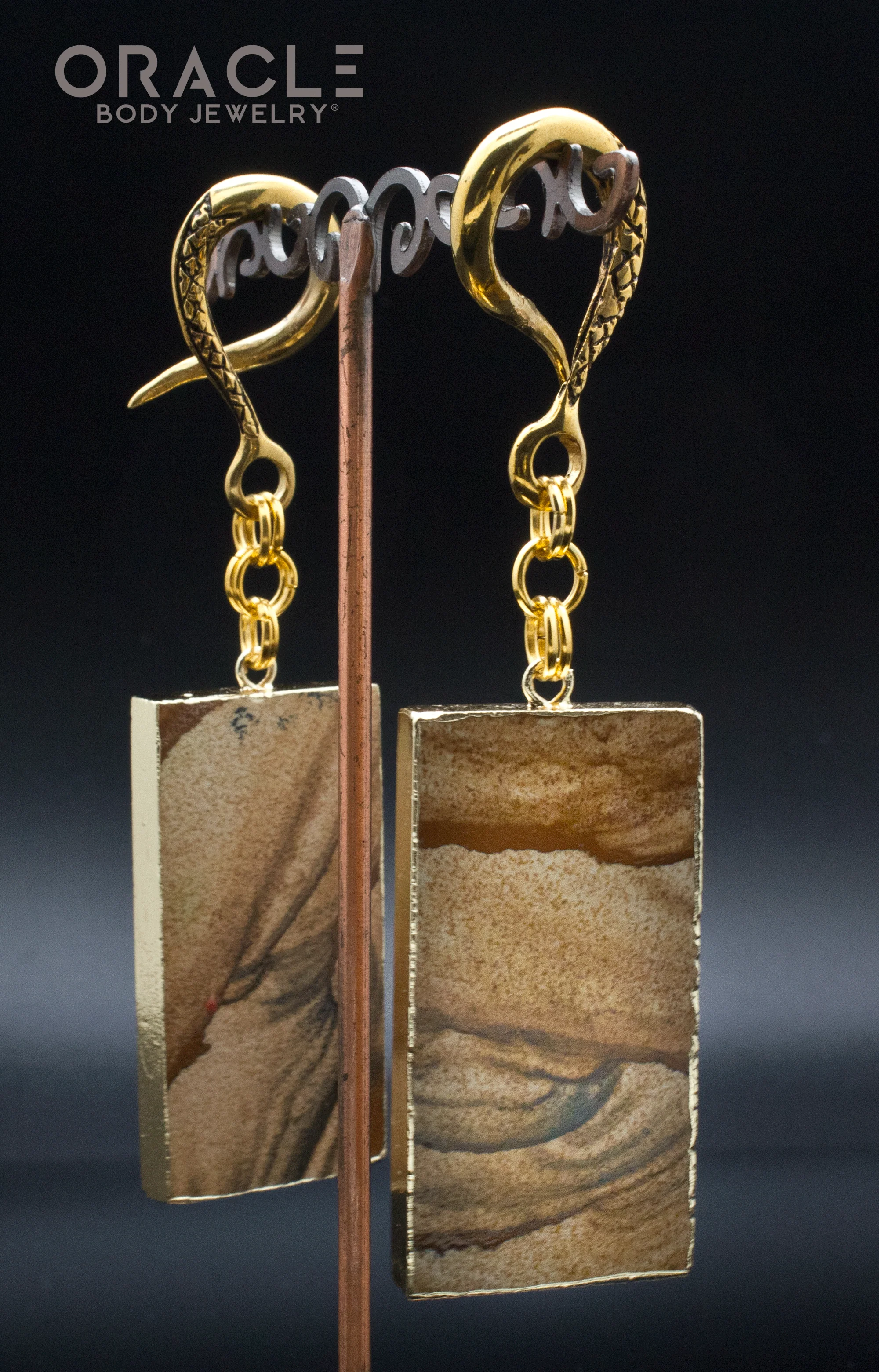 Crossover With Gold Plated Picture Jasper - Image 2