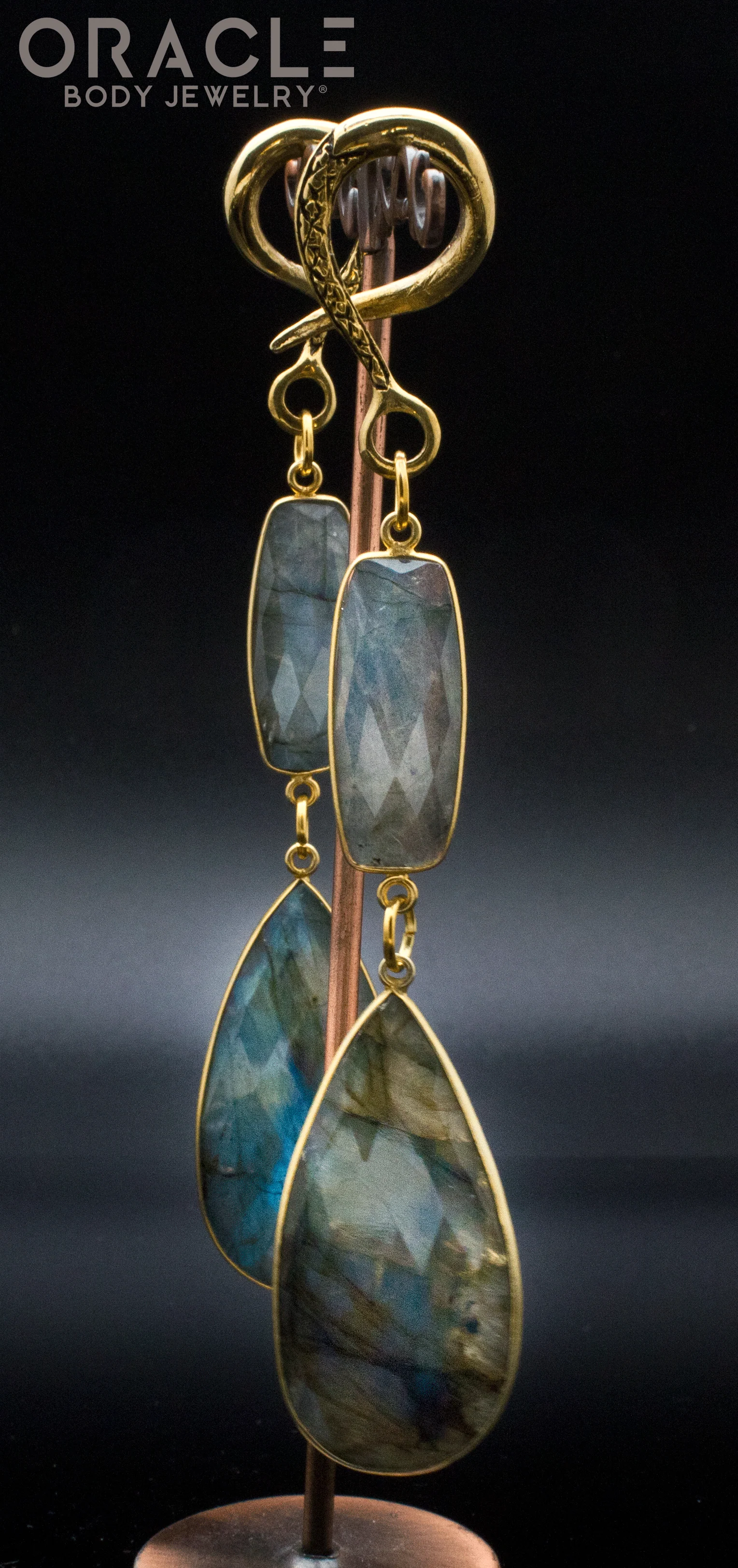 Crossover With Gold Plated Faceted Labradorite - Image 2