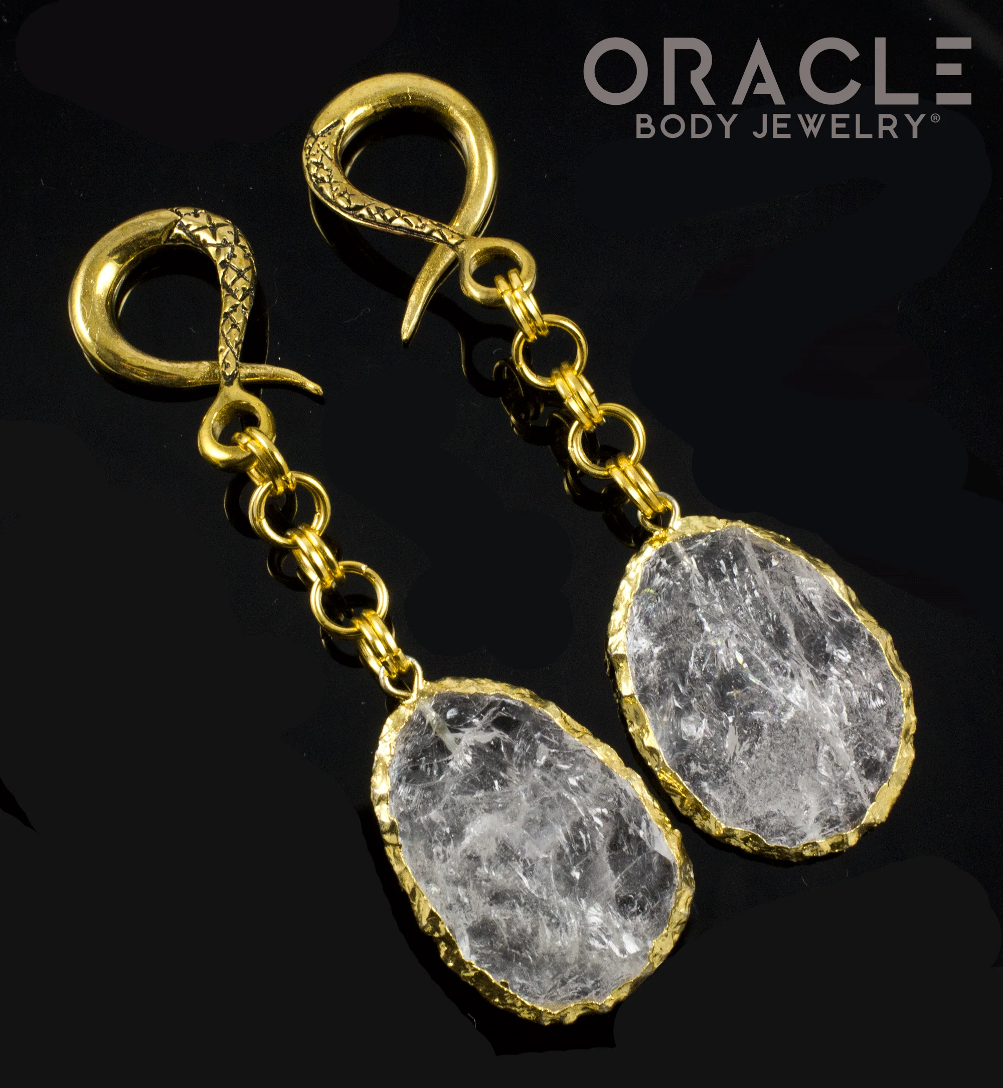 Crossover With Gold Plated Rough Quartz