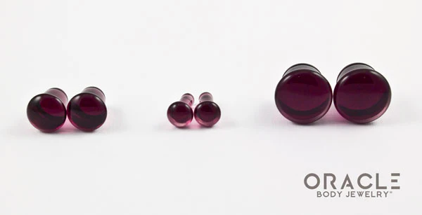 Dark Purple Quartz Single Flare Plugs