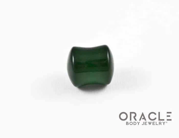 Emerald Dark Green Quartz Double Flare Plugs - Image 3
