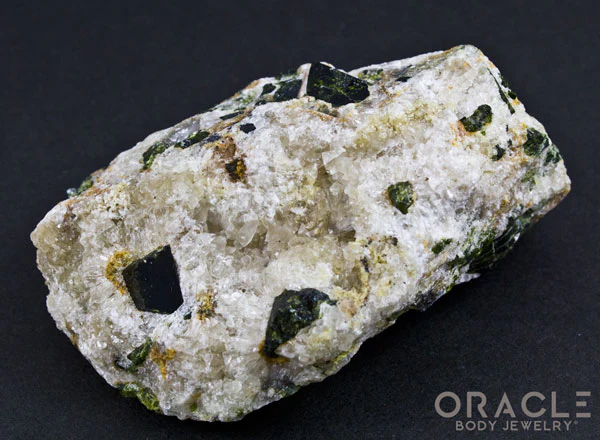 Epidote Crystals on Quartz Specimen - Image 3