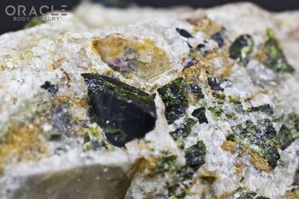 Epidote Crystals on Quartz Specimen - Image 5