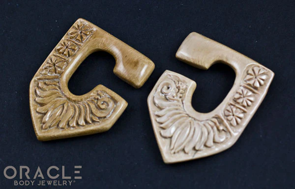2g (6.5mm) Fossilized Mammoth Ivory Shields - Image 3