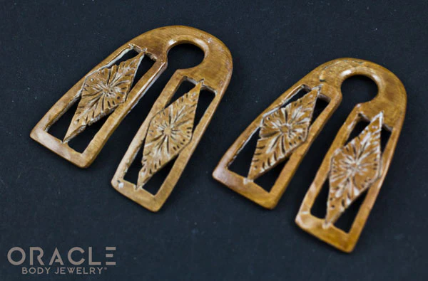 11/16" (17mm) Fossilized Mammoth Ivory Diamond Weights - Image 3