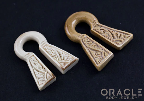 9/16" (14mm) Fossilized Mammoth Ivory "O" Weights - Image 2