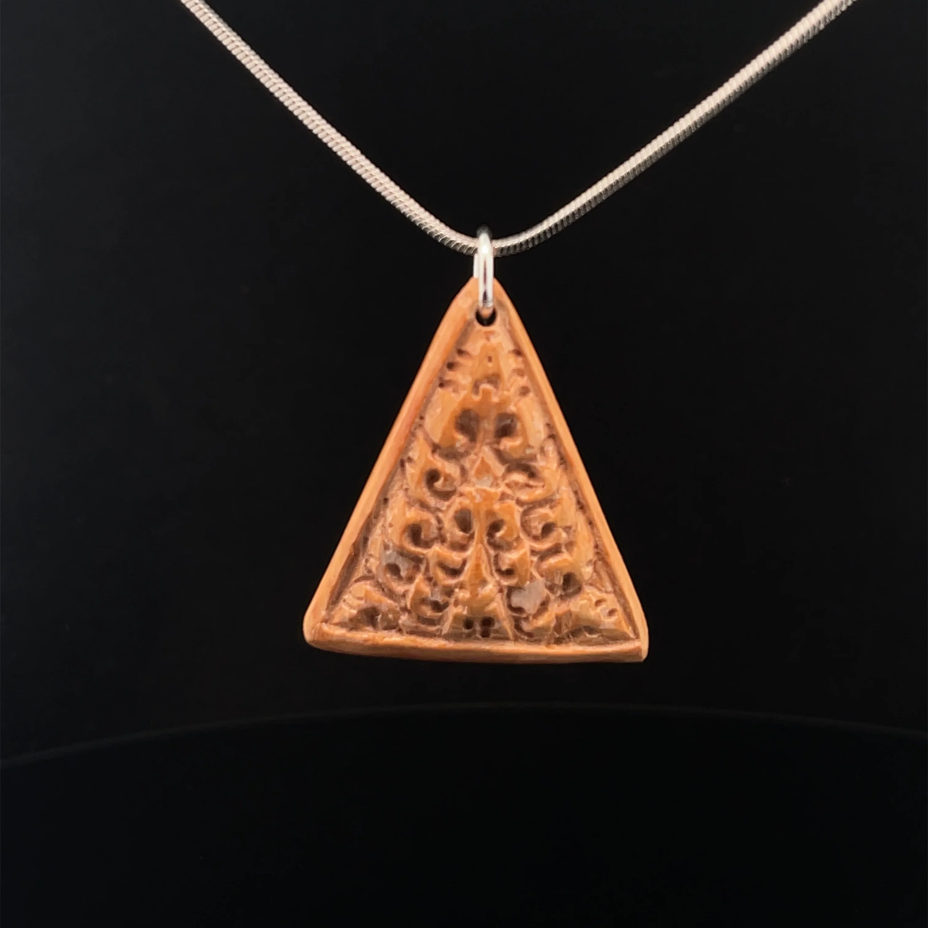 Fossilized Mammoth Ivory Pendant with Chain