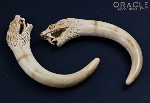 1/2" (12.5mm) Fossilized Mammoth Ivory Snake Claws - Image 3