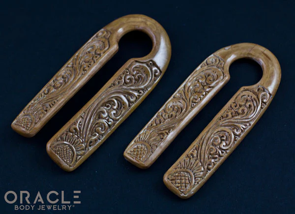 5/8" (16mm) Fossilized Mammoth Ivory Split Floral Weights - Image 3
