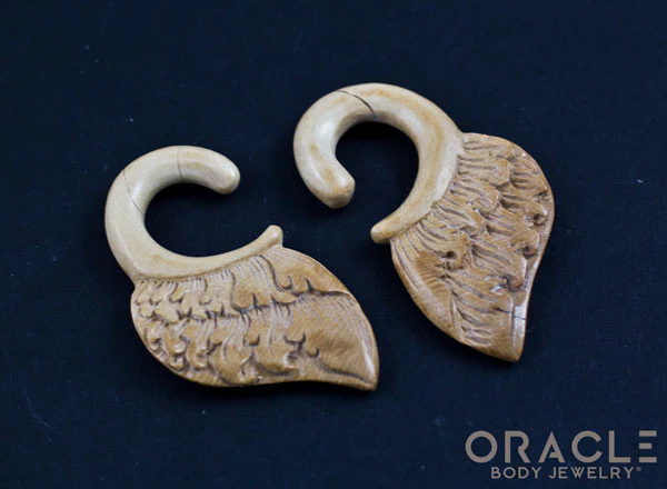 4g (5mm) Fossilized Mammoth Ivory Winged Hanging Shapes - Image 2