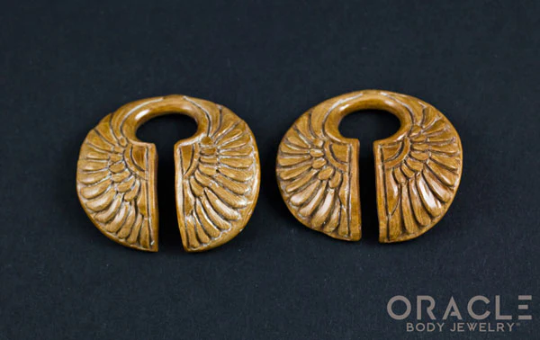 1/2" (12.5mm) Fossilized Mammoth Ivory Winged Weights