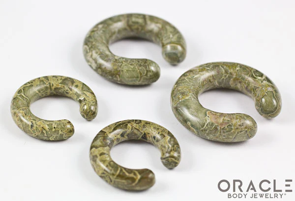 Green Brecciated Jasper Stone Rings - Image 2