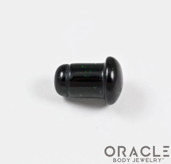 Green Goldstone Single Flare Plugs - Image 3