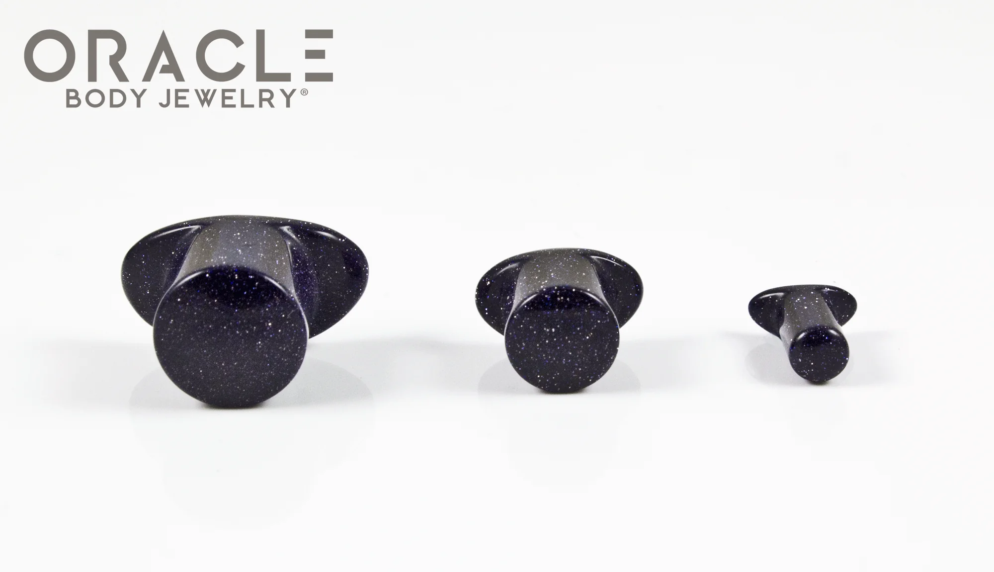 Blue Goldstone Labrets 8g Through 1/2"