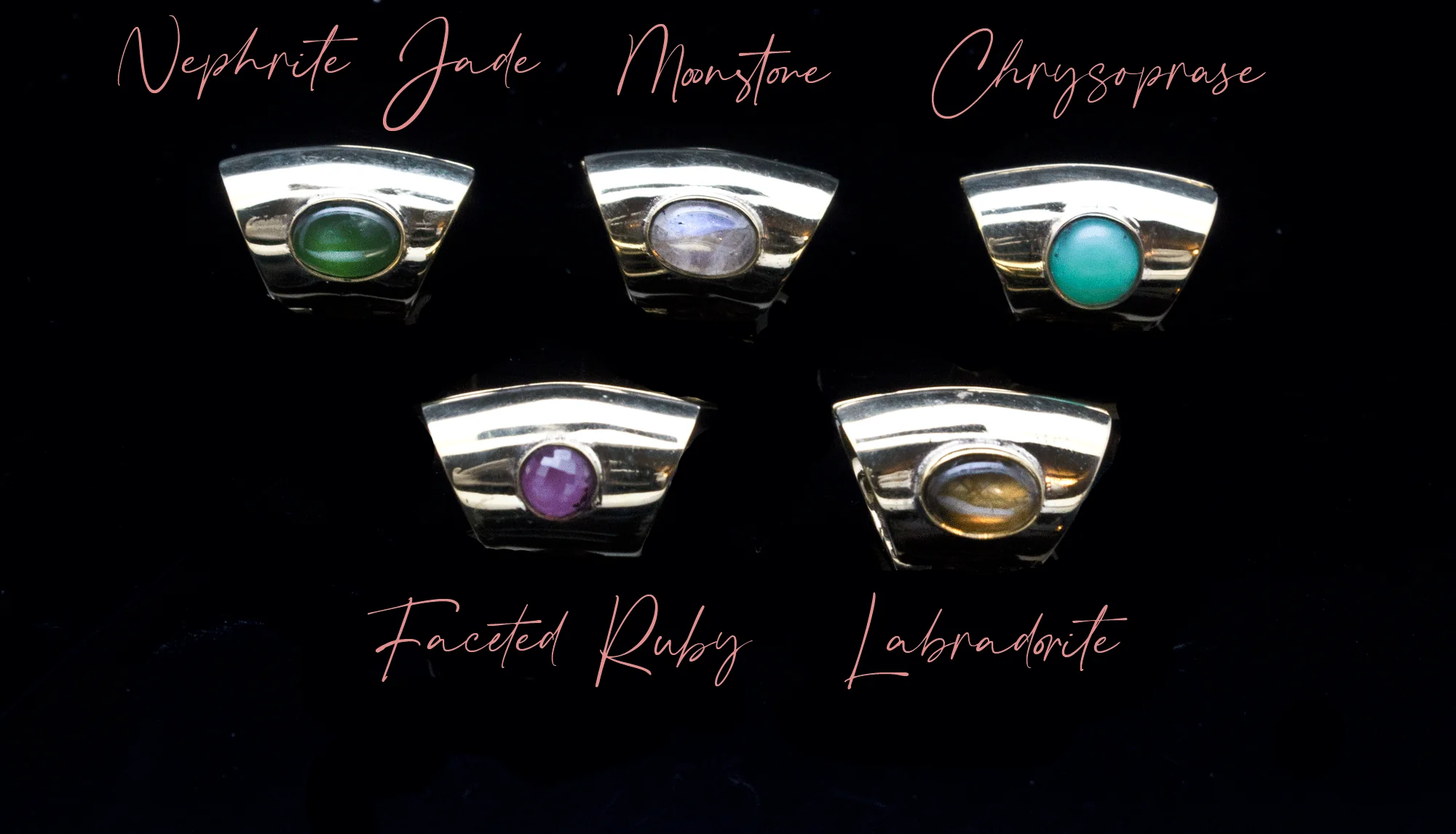 High Polish Brass Lobe Clickers with Stones - Image 2