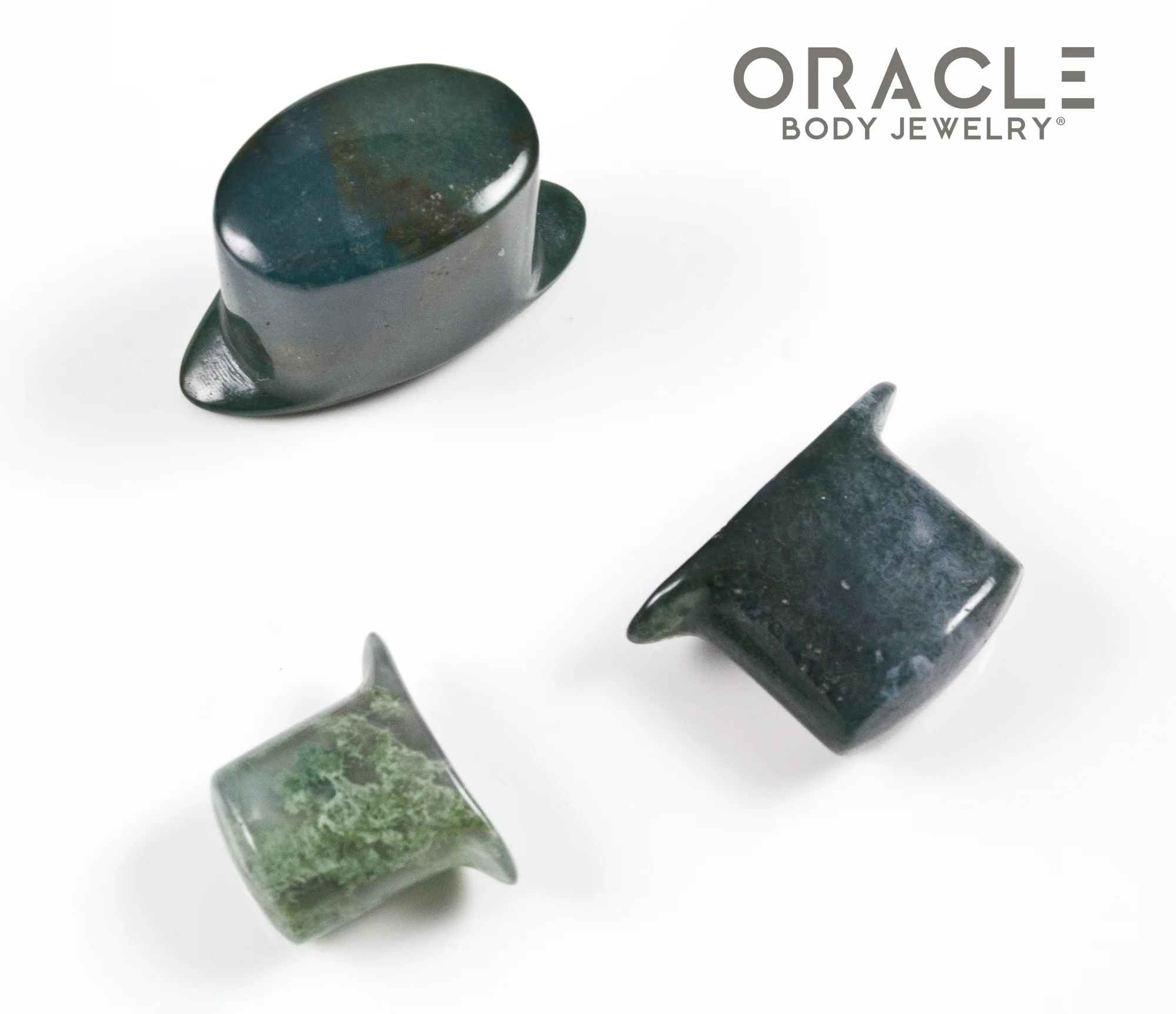 Moss Agate Oval Labrets 2g Through 3/4" - Image 3