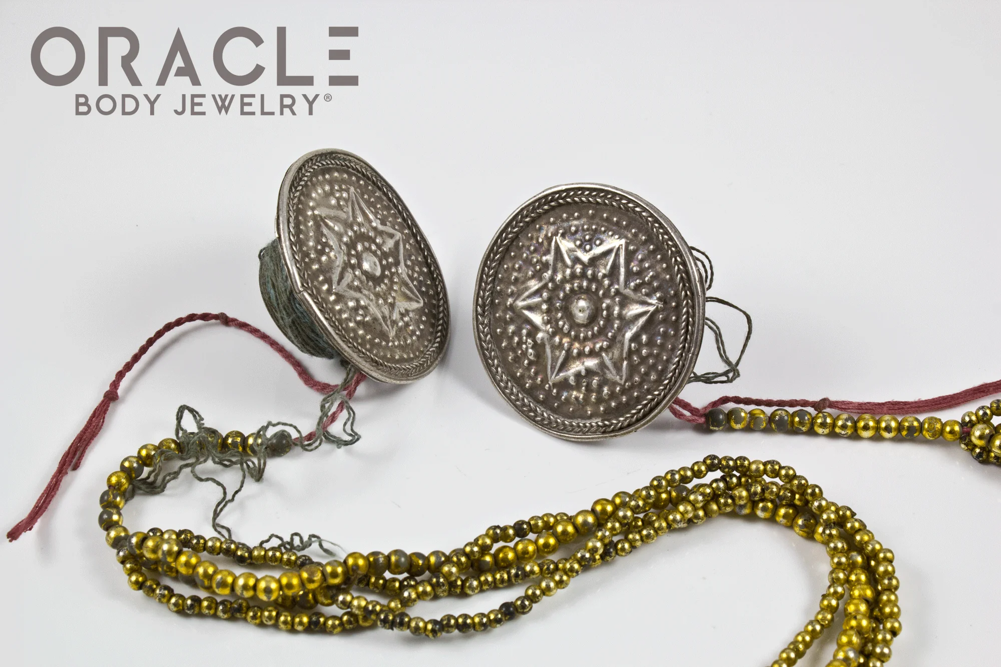Large Akha Plugs with Chain Adornments - Image 5