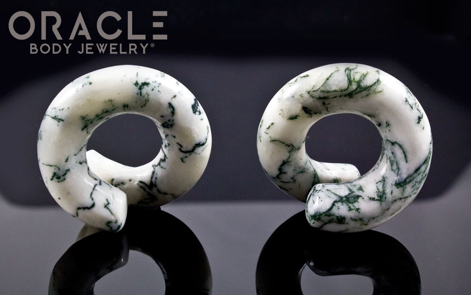 Large Green Tree Agate Coils