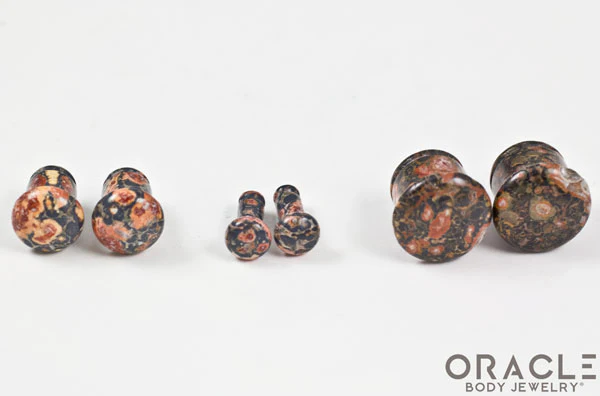 Leopardskin Jasper Single Flare Plugs - Image 2
