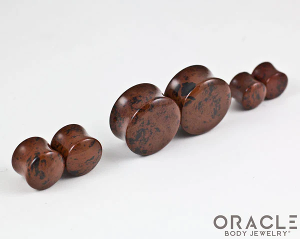 Mahogany Obsidian Double Flare Plugs - Image 2