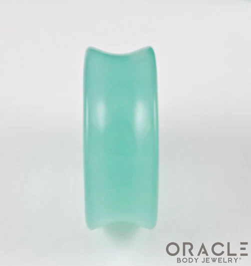 Mint Opalite Concave Solid Double Flare Plugs - Image 3