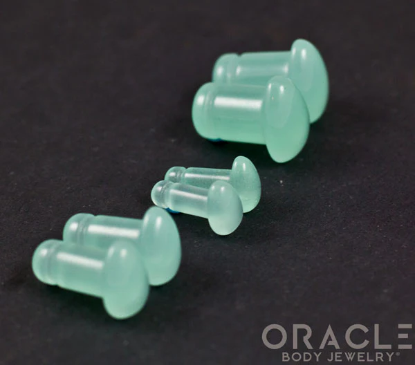 Mint Opalite Single Flare Teardrop Plugs - Image 2