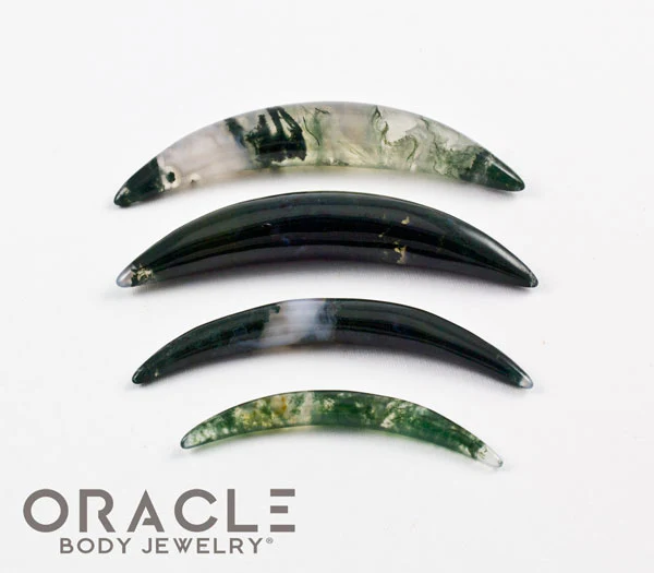 Moss Agate Septum Tusk - Image 2