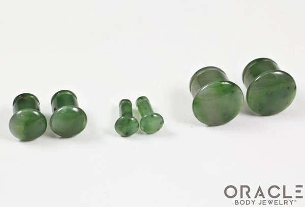 Nephrite Jade Single Flare Plugs - Image 2