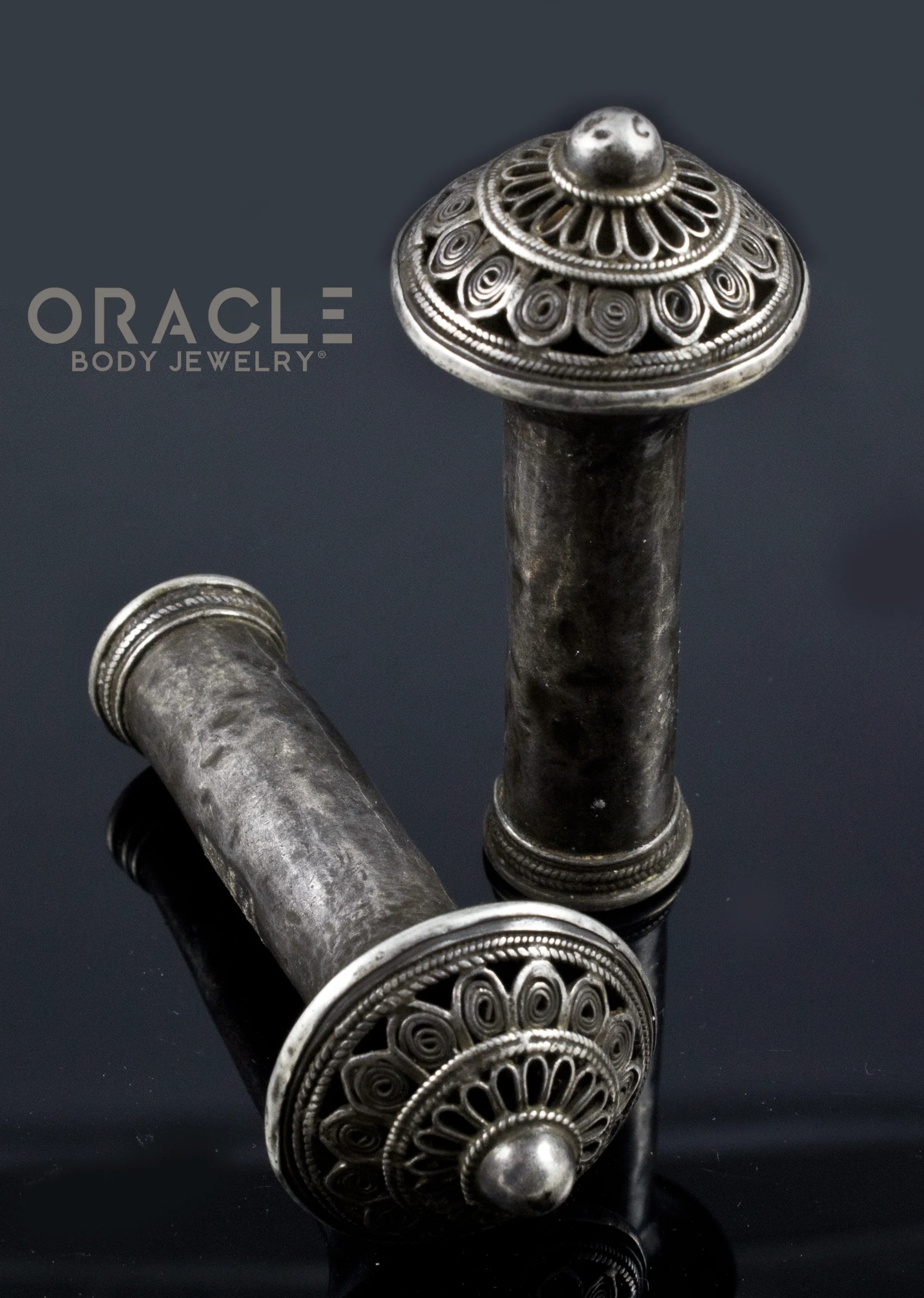 Old Palaung Tribe Silver Subang Style Plugs / Earrings