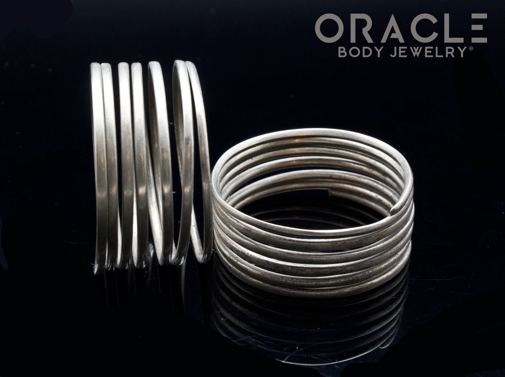Old Kachi Rabari Metal Coil Earrings - Image 2