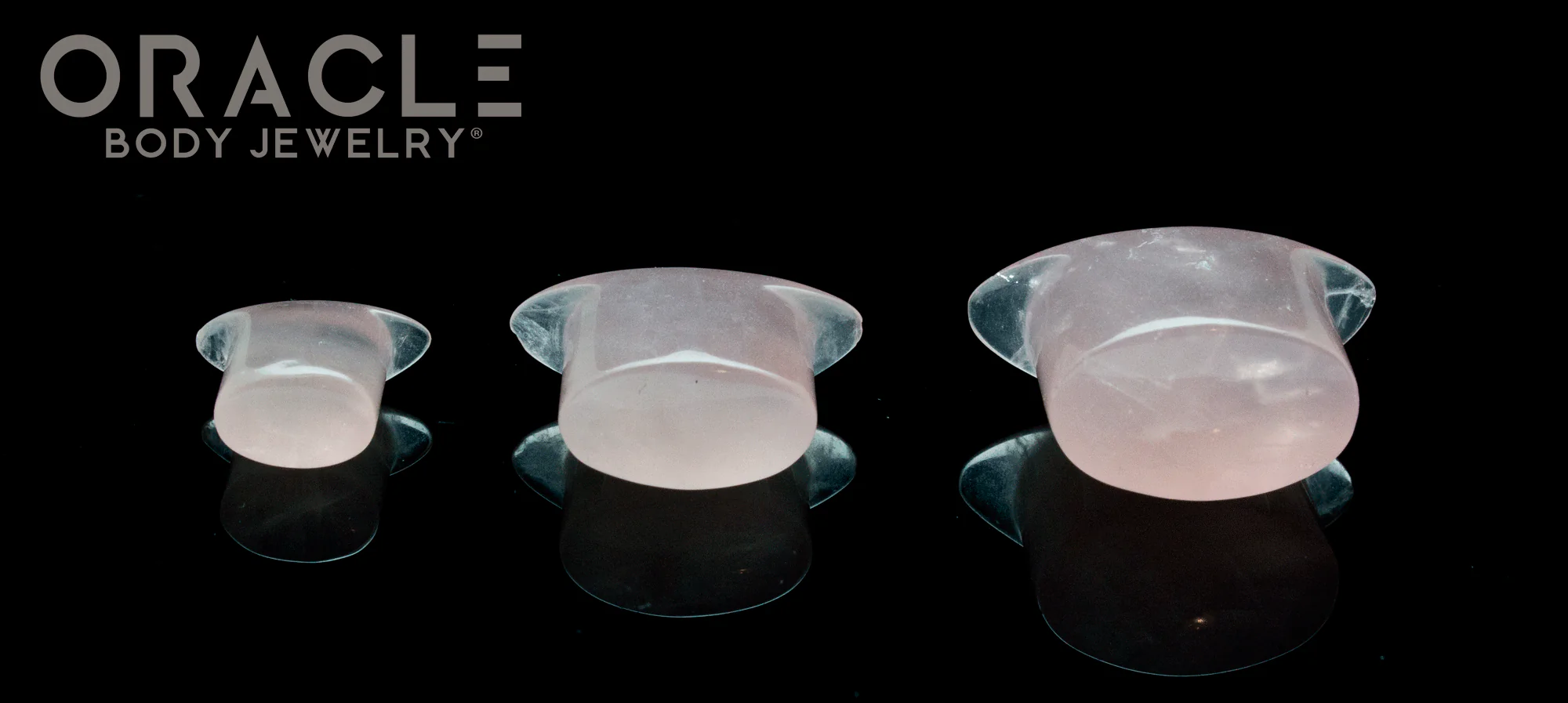 Rose Quartz Oval Labrets 2g Through 3/4"
