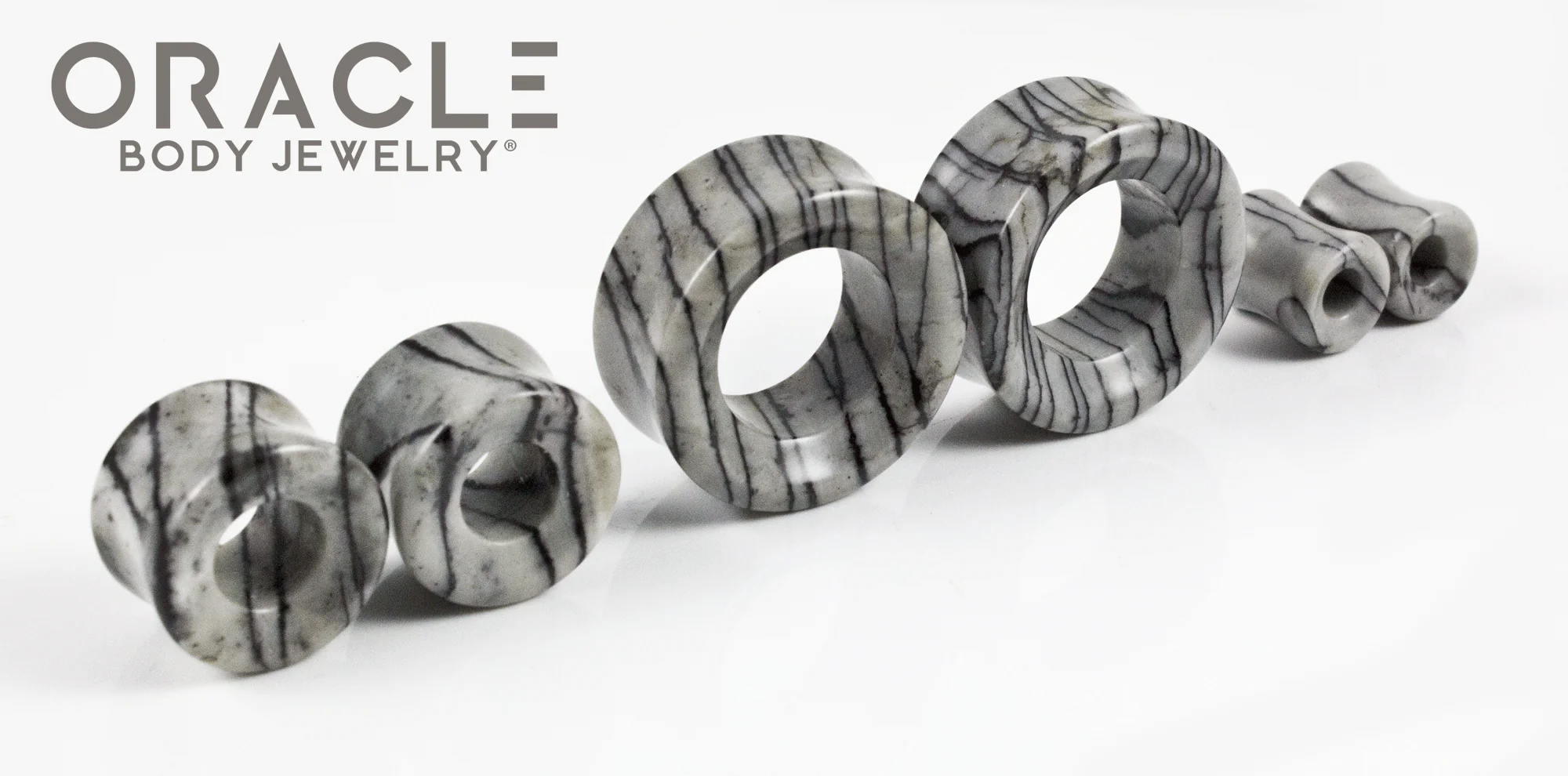 Picasso Jasper Eyelets / Tunnels - Image 2
