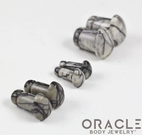 Picasso Jasper Single Flare Teardrop Plugs - Image 2