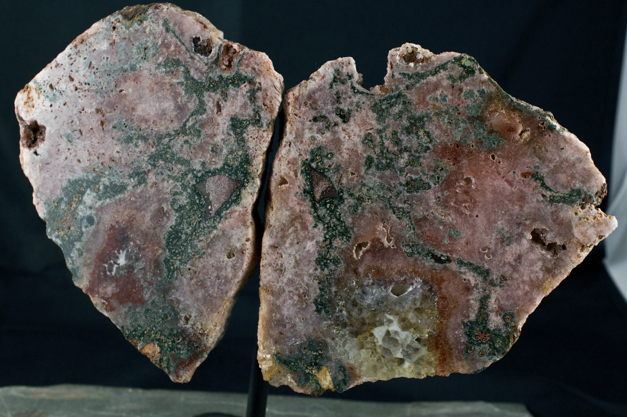 Pink Amethyst Sliced Specimen on Stand - Image 4