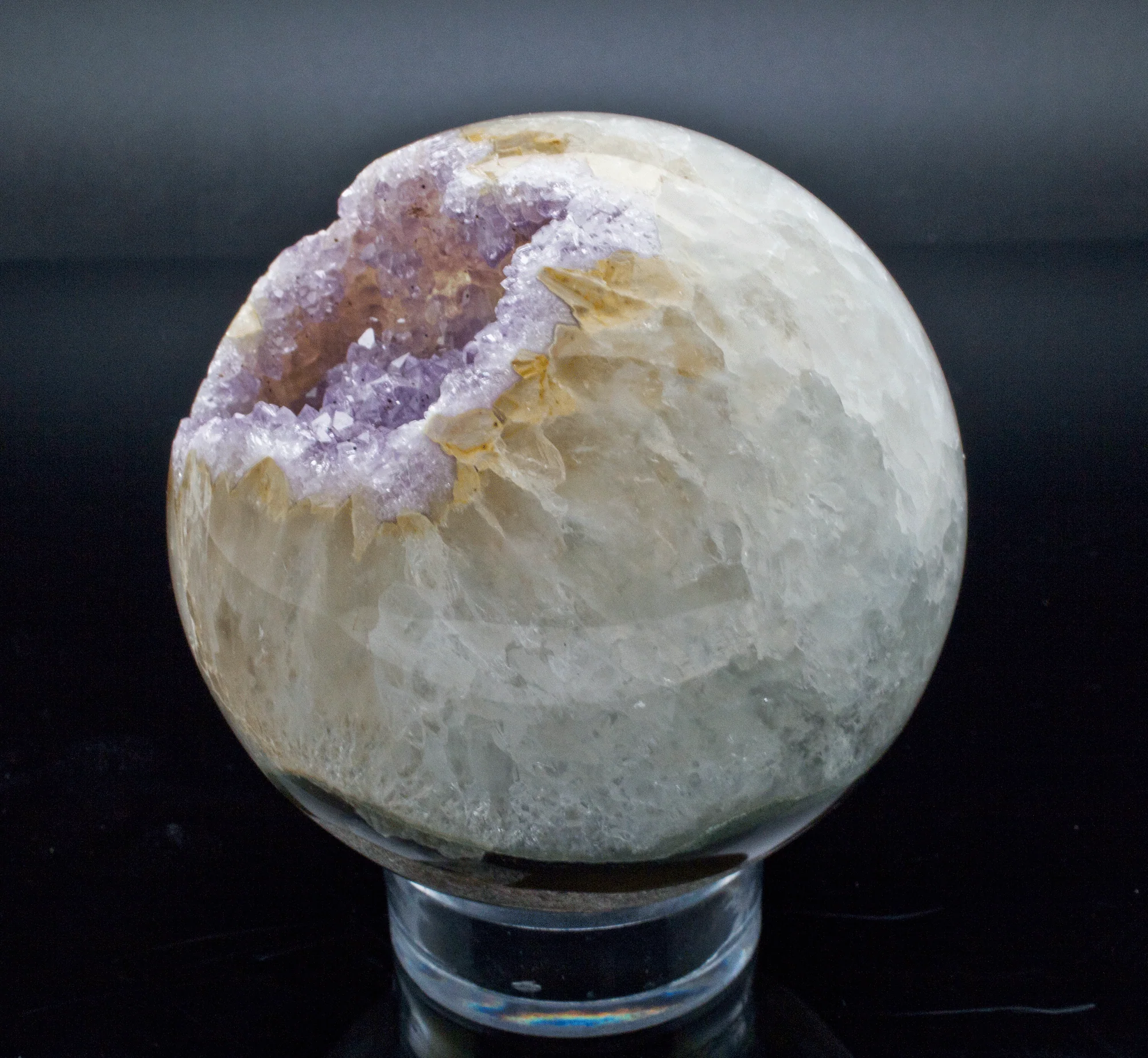 Quartz and Amethyst Sphere 90mm - Image 3