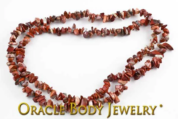 Red Brecciated Jasper Chip Necklace